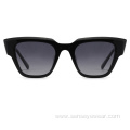 Women UV400 Bevel Polarized Shades Acetate Sunglasses